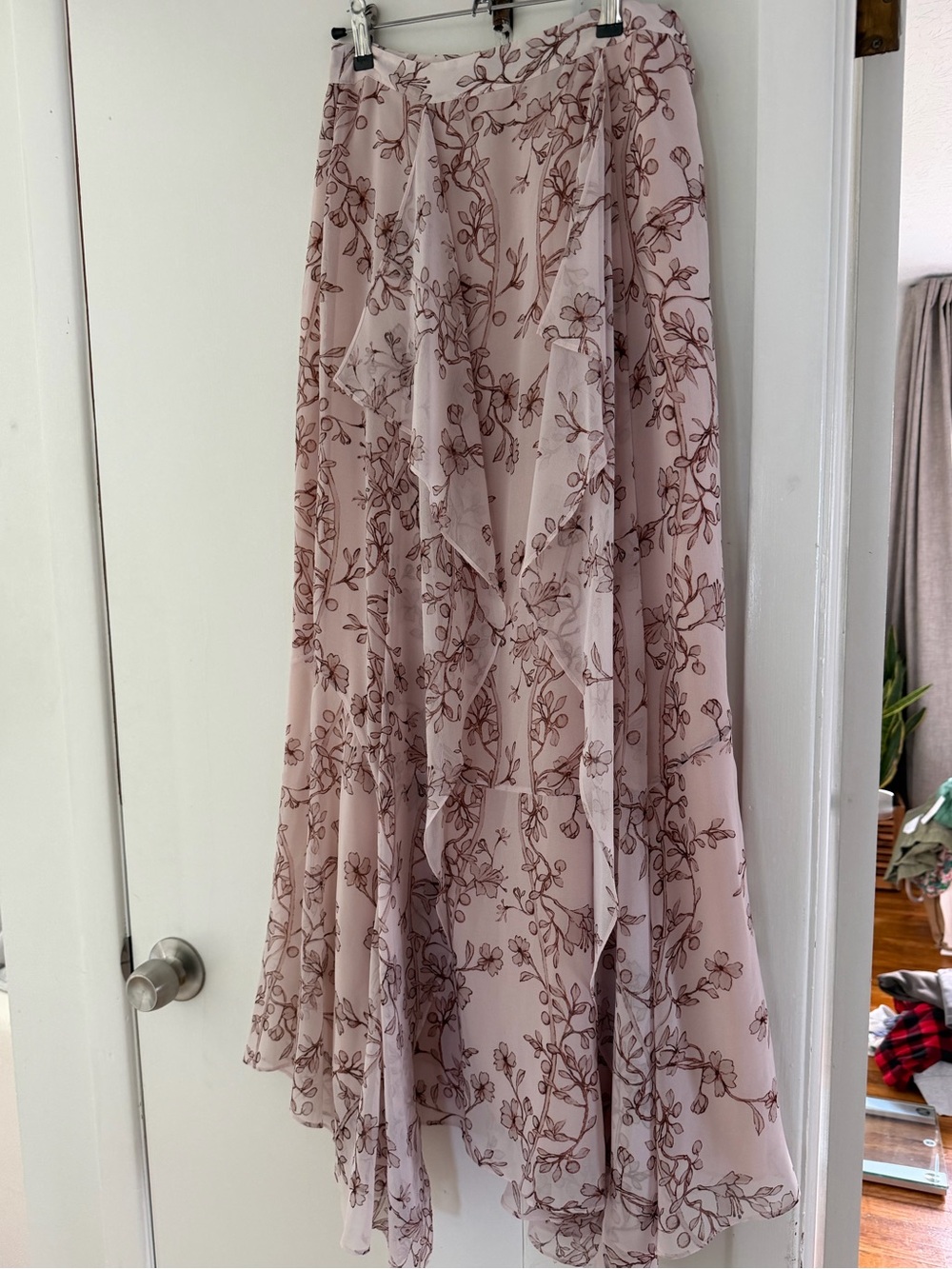 BCBG floral maxi skirt